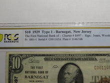 Load image into Gallery viewer, $10 1929 Barnegat New Jersey NJ National Currency Bank Note Bill Ch. #8497 VF30