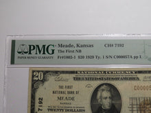 Load image into Gallery viewer, $20 1929 Meade Kansas KS National Currency Bank Note Bill Ch. #7192 VF25 PMG
