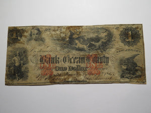 $1 1865 Toms River New Jersey NJ Obsolete Currency Bank Note Bill Ocean County