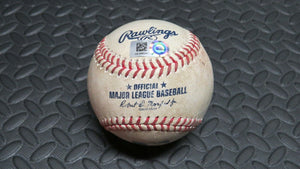 2020 Aaron Loup Tampa Bay Rays Strikeout Game Used MLB Baseball Pat Valaika