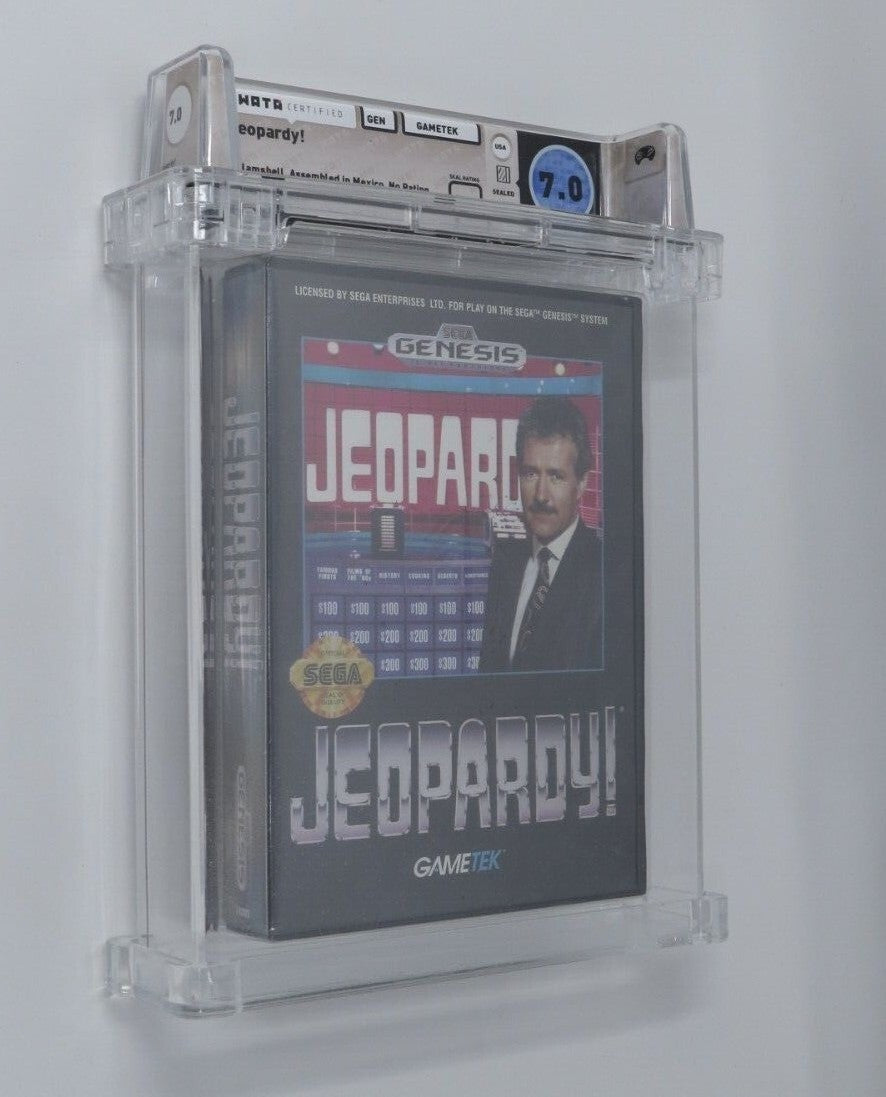 Brand New Jeopardy! Sega Genesis Factory Sealed Video Game Wata Graded 7.0 B+