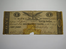 Load image into Gallery viewer, $1 1817 Hudson New York NY Obsolete Currency Bank Note Bill -Mechanics' Bank