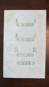 $1-$1-$2-$5 1865 East Haddam Connecticut Obsolete Currency Uncut Sheet Bank Note