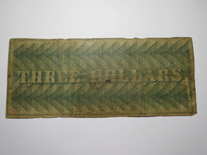$3 1862 Washington D.C District Columbia Obsolete Currency Note Bullion Bank