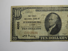 Load image into Gallery viewer, $10 1929 Harrisburg Illinois IL National Currency Bank Note Bill Ch #4003 FINE