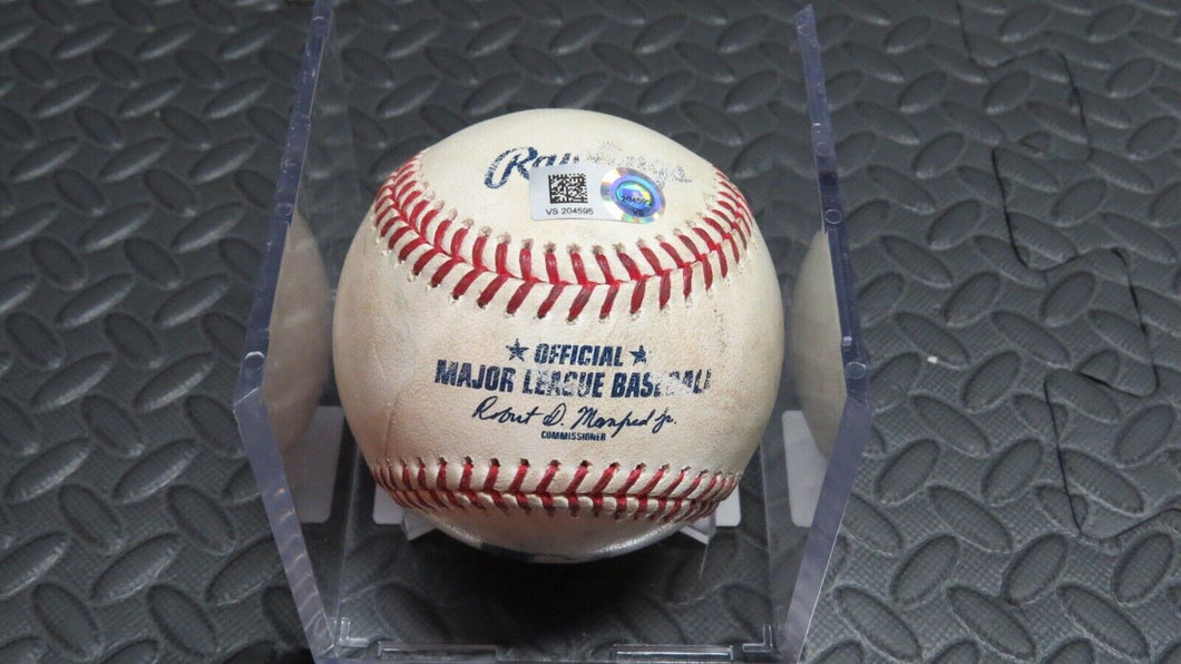 2020 Maikel Franco Kansas City Royals Walk Game Used MLB Baseball! Tyler Mahle