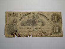 Load image into Gallery viewer, $10 1862 Tallahassee Florida Obsolete Currency Bank Note Bill -State of Florida