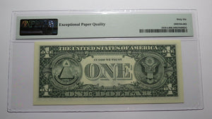 $1 1988 Radar Serial Number Federal Reserve Currency Bank Note Bill PMG UNC66EPQ