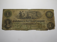 Load image into Gallery viewer, $1 1858 Tallahassee Florida Obsolete Currency Bank Note Bill Rail Road Company