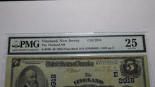 Load image into Gallery viewer, $5 1902 Vineland New Jersey NJ National Currency Bank Note Bill Ch. #2918 VF25!