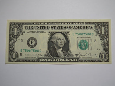 $1 1981 Repeater Serial Number Federal Reserve Currency Bank Note Bill #75087508
