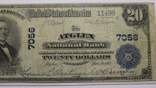 Load image into Gallery viewer, $20 1902 Atglen Pennsylvania PA National Currency Bank Note Bill #7056 F15 PCGS
