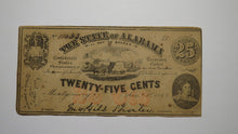 Load image into Gallery viewer, $.25 1863 Montgomery Alabama Obsolete Currency Bank Note Bill AU! Plate H