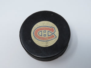 1972-73 Chuck Lefley Montreal Canadiens Game Used Goal Scored NHL Hockey Puck