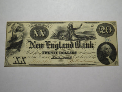 $20 1857 Fairmount Maine ME Obsolete Currency Bank Note Bill New England Bank