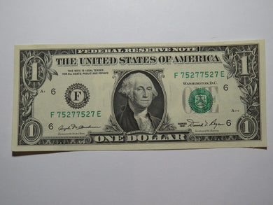 $1 1981 Repeater Serial Number Federal Reserve Currency Bank Note Bill #75277527