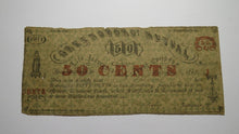 Load image into Gallery viewer, $.50 1862 Greensboro North Carolina NC Obsolete Currency Bank Bill! Mutual Bank