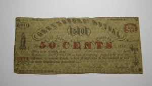 $.50 1862 Greensboro North Carolina NC Obsolete Currency Bank Bill! Mutual Bank