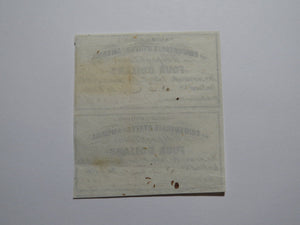 $4 1861 Confederate Bond Coupon Certificate Uncut Sheet Currency Bank Note Bill