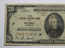 Load image into Gallery viewer, $20 1929 Atlanta Georgia National Currency Note Federal Reserve Bank Note Bill!