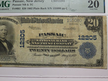 Load image into Gallery viewer, $20 1902 Passaic New Jersey NJ National Currency Bank Note Bill! Ch. #12205 PMG