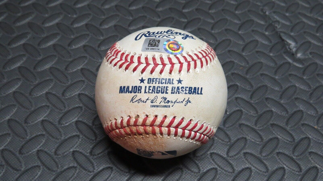 2020 Andrew Velazquez Baltimore Orioles Game Used Single MLB Baseball! Corbin!