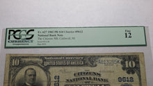 Load image into Gallery viewer, $10 1902 Caldwell New Jersey NJ National Currency Bank Note Bill #9612 FINE PCGS