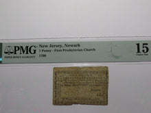 Load image into Gallery viewer, 1790 One Penny Newark New Jersey Colonial Currency Note Bill Presbyterian Church