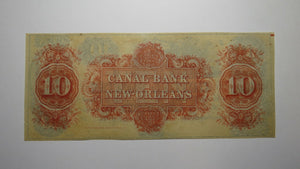 $10 18__ New Orleans Louisiana Obsolete Currency Bank Note Remainder Bill Canal