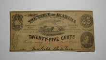 Load image into Gallery viewer, $.25 1863 Montgomery Alabama Obsolete Currency Bank Note Bill AU! Plate J