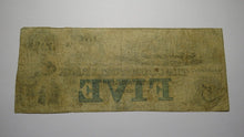 Load image into Gallery viewer, $5 1853 Boston Massachusetts MA Obsolete Currency Bank Note Bill Cochituate Bank