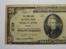 Load image into Gallery viewer, $20 1929 Portland Maine ME National Currency Bank Note Bill Charter #4128 FINE