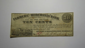 $.10 1862 Middletown Point New Jersey Obsolete Currency Bank Note Bill! Keyport