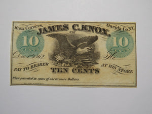 $.10 1862 Knox Corners New York NY Obsolete Currency Bank Note Bill Oneida Co.