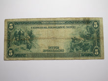 Load image into Gallery viewer, $5 1914 New York City Federal Reserve Large Bank Note Currency Bill Very Good!