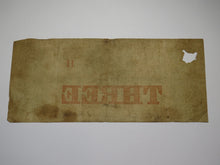 Load image into Gallery viewer, $3 1854 Memphis Tennessee TN Obsolete Currency Bank Note Bill Farmers Merchants