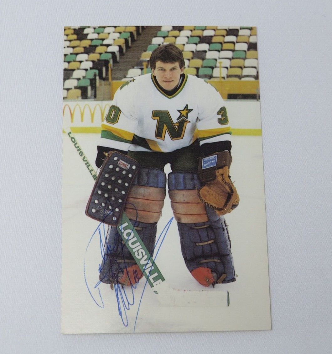 Rollie Melanson Minnesota North Stars Signed Autographed Original NHL 5X3 Photo