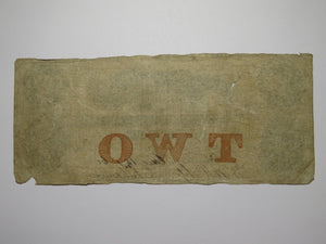 $2 1860 Charleston South Carolina SC Obsolete Currency Bank Note Bill Bank of SC
