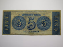 Load image into Gallery viewer, $5 18__ New Orleans Louisiana Obsolete Currency Note Remainder Citizens Bank UNC