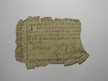 Load image into Gallery viewer, 1760 Ten Shillings North Carolina NC Colonial Currency Note Bill! RARE 10s