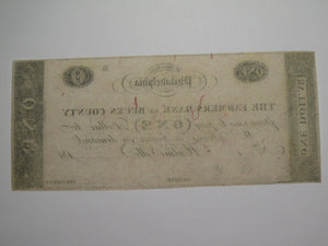 $1 181_ Hulme Ville Pennsylvania Obsolete Currency Bank Note Philadelphia UNC++