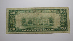 $20 1929 Marlboro New York NY National Currency Bank Note Bill Ch. #8834 FINE