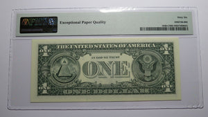 $1 2003 Radar Serial Number Federal Reserve Currency Bank Note Bill PMG UNC66EPQ