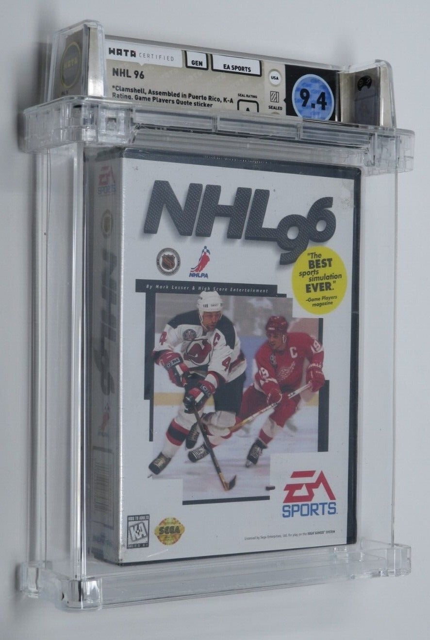 New NHL '96 Hockey Sega Genesis Factory Sealed Video Game Wata Graded 9.4 A