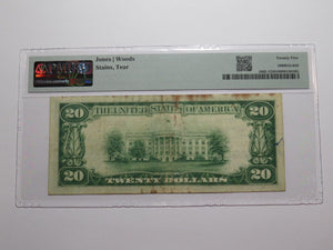 $20 1929 Conway Springs Kansas National Currency Bank Note Bill #8467 VF25 PMG