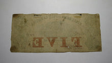 Load image into Gallery viewer, $5 1857 Charleston South Carolina SC Obsolete Currency Bank Note Bill State Bank