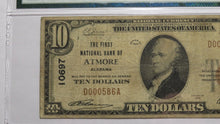 Load image into Gallery viewer, $10 1929 Atmore Alabama AL National Currency Bank Note Bill Ch. #10697 PMG FINE!