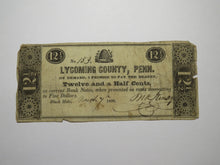 Load image into Gallery viewer, $.12 1838 Black Hole Pennsylvania PA Obsolete Currency Bank Note Lycoming County
