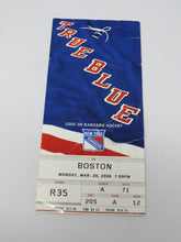 Load image into Gallery viewer, March 20, 2006 New York Rangers Vs. Boston Bruins NHL Hockey Ticket Stub