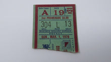 Load image into Gallery viewer, March 1, 1970 New York Rangers Vs. Chicago Blackhawks NHL Hockey Ticket Stub